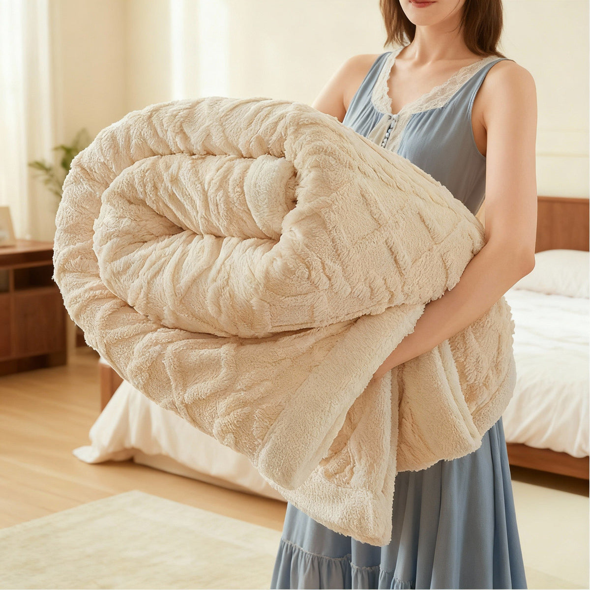Luxury Plush Flannel Blanket – Ultra-Soft Textured Cozy Throw