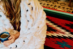 White Chunky Knit Chenille Blanket – Handmade Cozy Throw