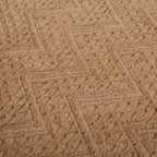 Tache Caramel Brown Faux Fur Throw Blanket Chevron Geometric Embossed (#10)