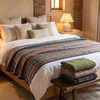 Aurora Alpaca Knit Throw Blanket – Soft Luxury Ribbed Throw