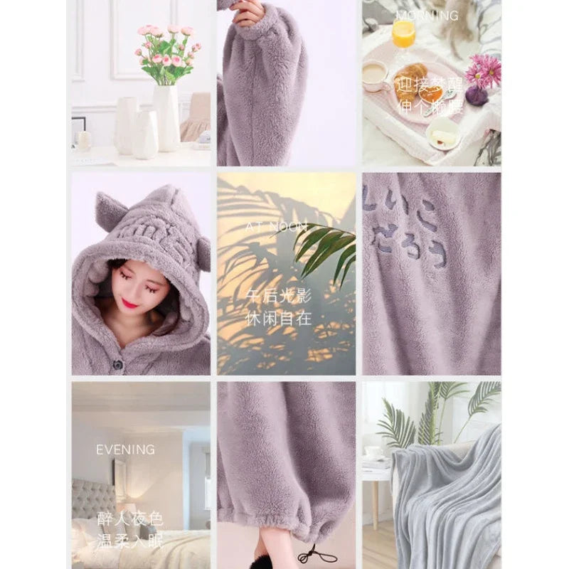 Oversized Fleece Hoodie Blanket – Ultra-Soft Wearable Blanket
