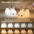 Night Lights for Kids, 7 Color Light Silicone for Baby Nursery, Portable USB Rechargeable Bedside Lamp