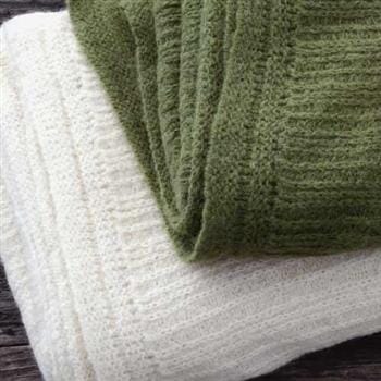 Aurora Alpaca Knit Throw Blanket – Soft Luxury Ribbed Throw